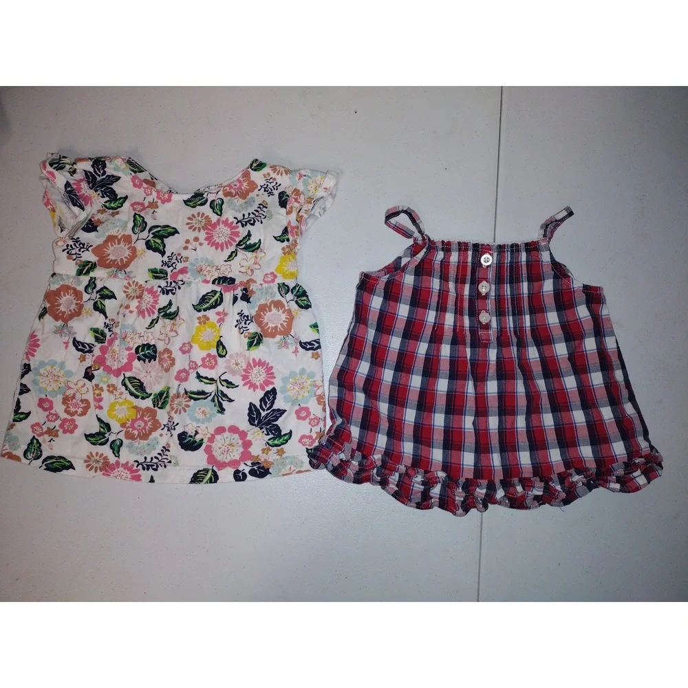 Girls‎ Toddler Top Bundle Floral Plaid 8pc Lot